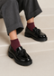 Girls' Back to School Black Patent Loafers 22983 — Chain Detailing