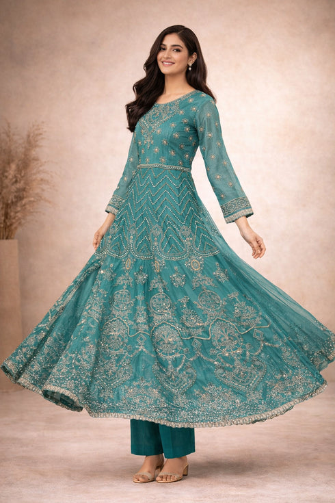 Baba Posh Embroidered Chiffon Maxi BP-05