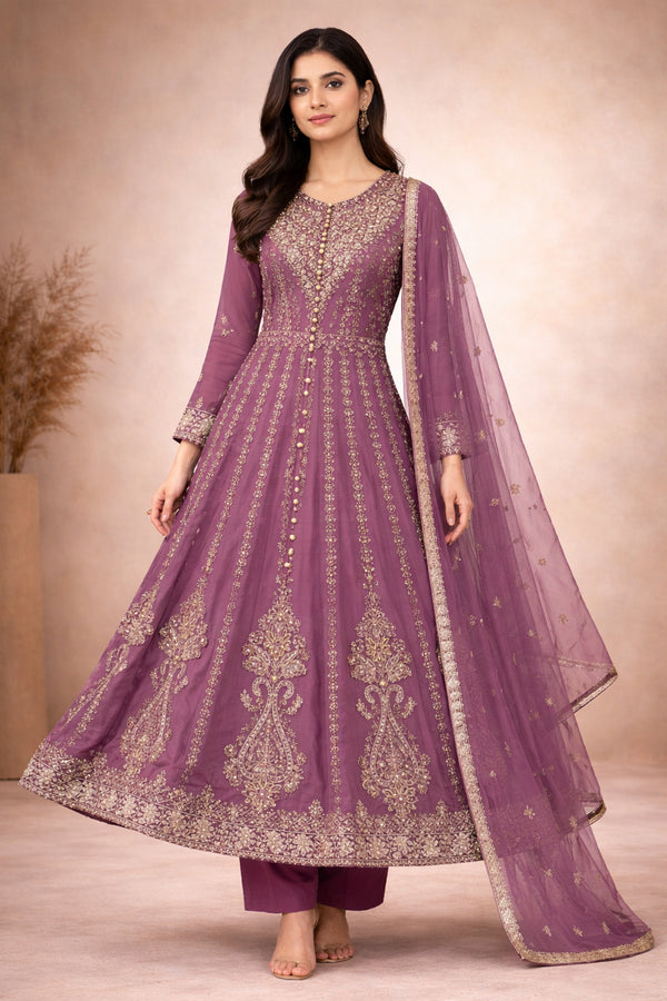 Baba Posh Embroidered Chiffon Maxi BP-06