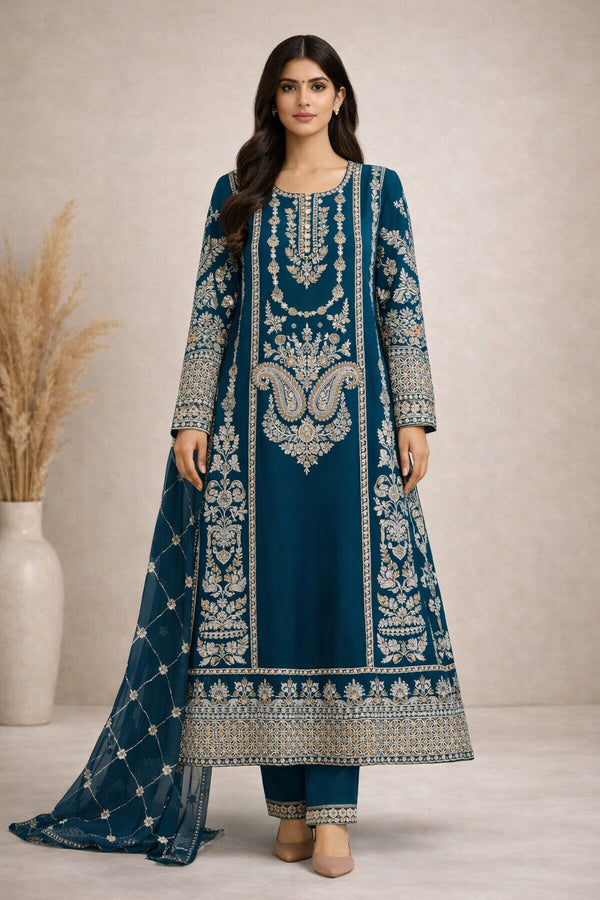 Baba Posh Embroidered Chiffon 3PC Suit BP-11