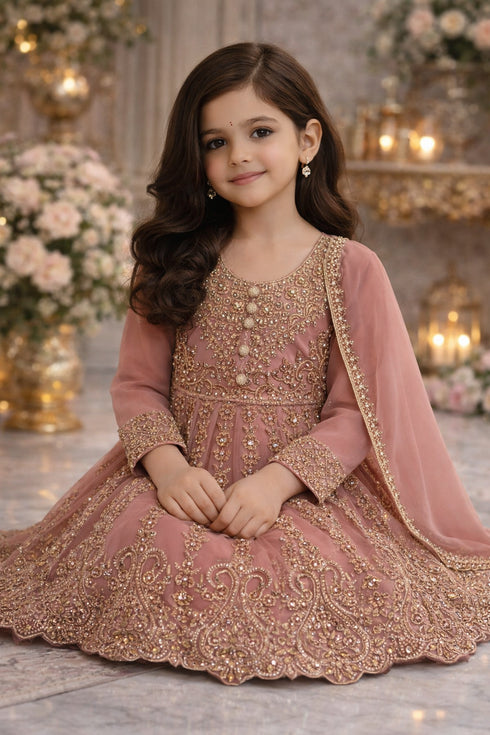 Baba Posh Girls Embroidered chiffon 3PC Suit BPG-05