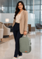 Gray Green Ryanair Cabin Bag 40x30x20 cm, Underseat Travel Backpack with Laptop Compartment, Wet Pocket and Bottle Holders