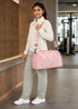 Pink GLGHMH Large Gym Bag with Shoe Compartment & Wet Pocket – Lightweight Sports Travel Holdall with 2 Shoe Bags