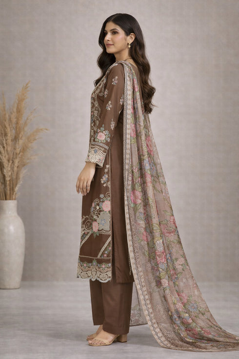 Baba Posh Embroidered Viscose 3PC Suit BP-17