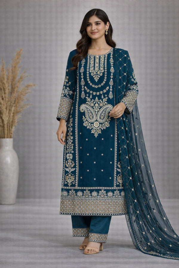Baba Posh Embroidered Chiffon 3PC Suit BP-11