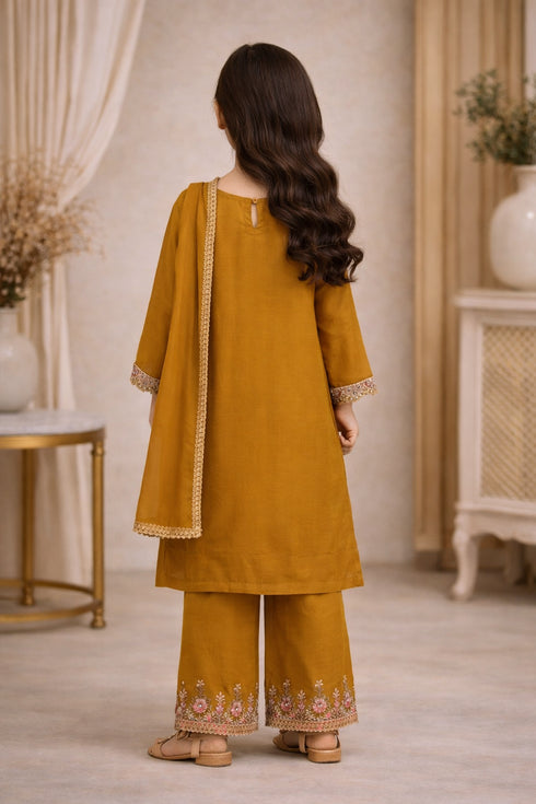 Baba Posh Girls Embroidered chiffon 3PC Suit BPG-01