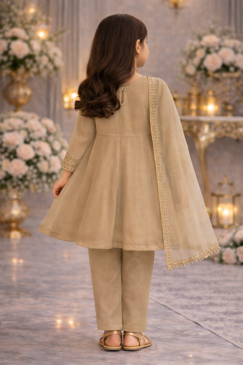 Baba Posh Girls Embroidered chiffon 3PC Suit BPG-07