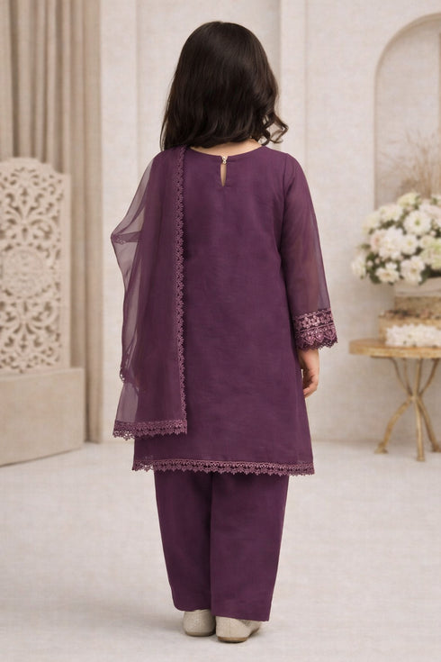 Baba Posh Girls Embroidered Organza 3PC Suit BPG-09