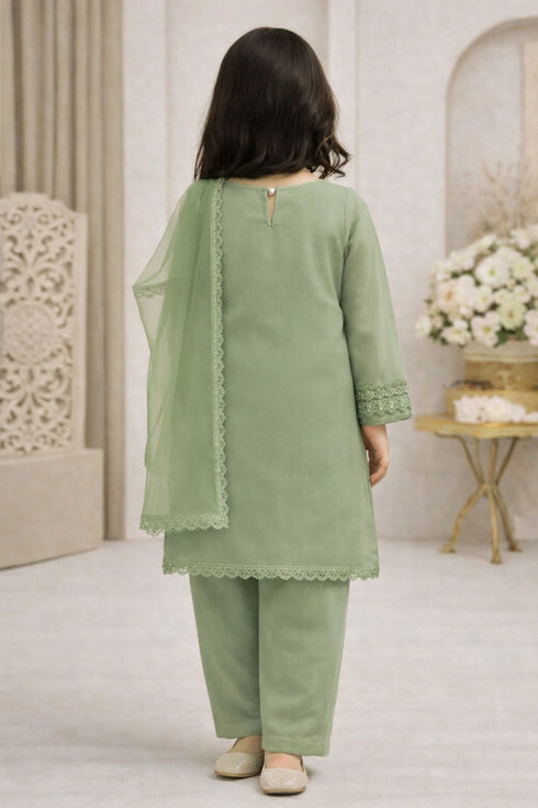 Baba Posh Girls Embroidered Organza 3PC Suit BPG-10