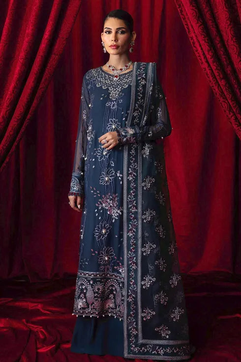 Nureh Embroidered Chiffon Suit - NEL-52-Cielle