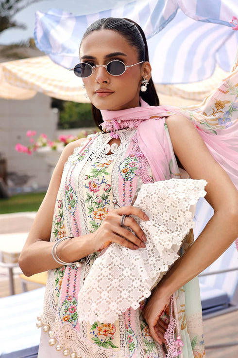 Maria B Embroidered 3PC Lawn Suit  MPT-3010-A