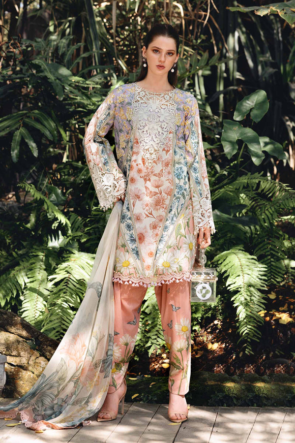 Maria B 3 Piece Embroidered Lawn Suit MPT-2910-B
