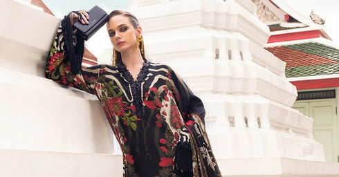 Maria B Embroidered Linen Suit MPT-2810-B