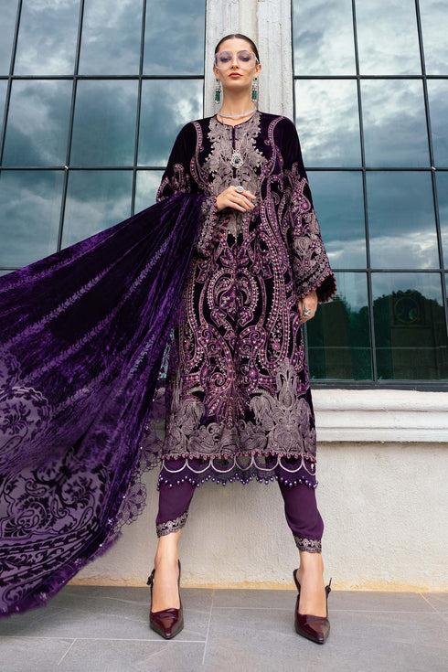 Maria B Embroidered Velvet Suit WL-1311