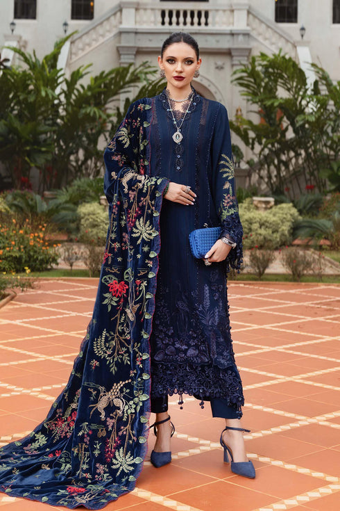 Maria B Embroidered Linen Suit WL-1312
