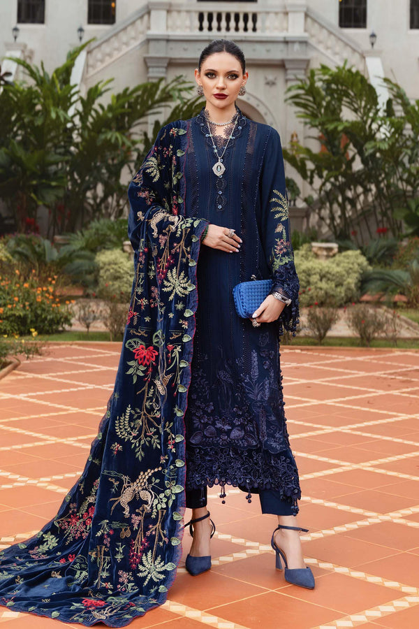 Maria B Embroidered Linen Suit WL-1312