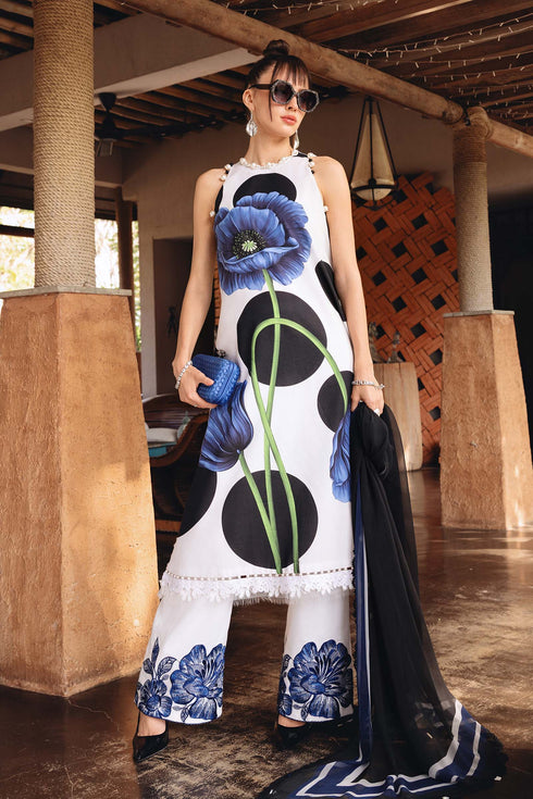 Maria B 3 Piece Embroidered Lawn Suit MPT-2913-A