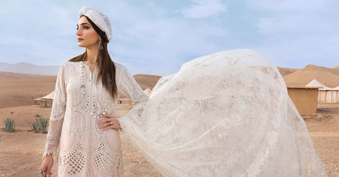 Maria B Embroidered Dobby Lawn Suit D-2515-A