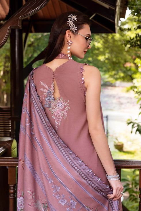 Maria B Embroidered Linen Suit MPT-2801-A