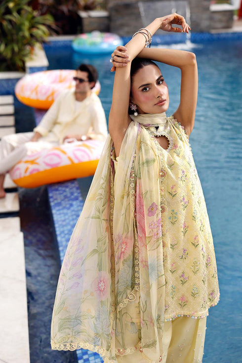 Maria B Embroidered 3PC Lawn Suit MPT-3001-A