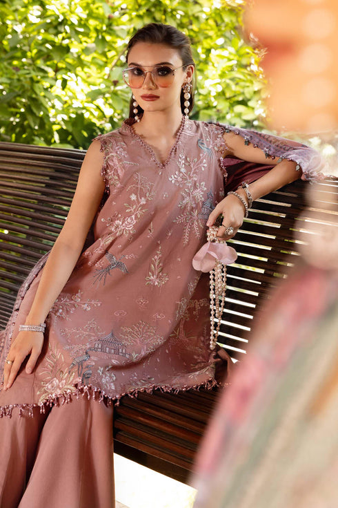 Maria B Embroidered Linen Suit MPT-2801-A