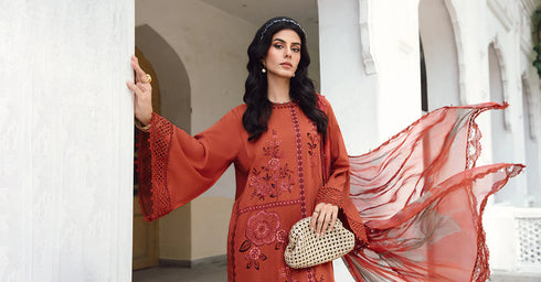 Maria B Embroidered Cambric Suit | MPT-2701-B
