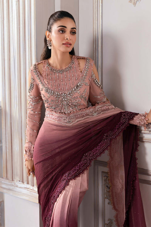 Maria B Embroidered Chiffon Suit BD-3001
