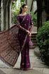 Maria B Embroidered Chiffon Saree WF-09-01-Purple