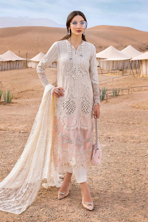 Maria B Embroidered Dobby Lawn Suit D-2515-A