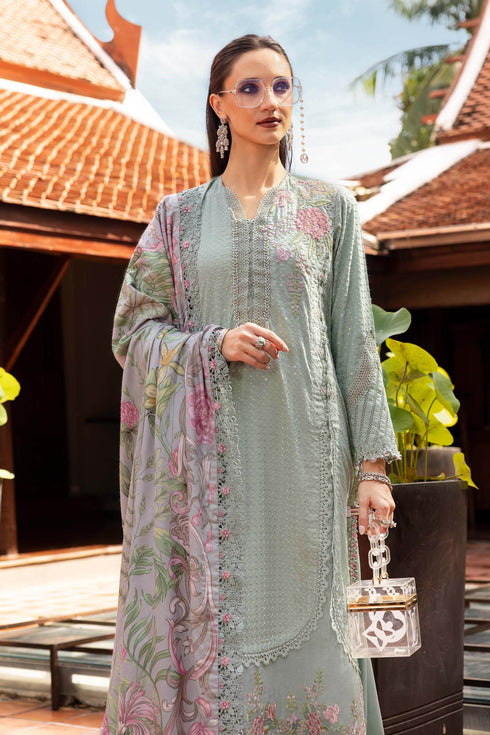 Maria B Embroidered Linen Suit MPT-2802-A