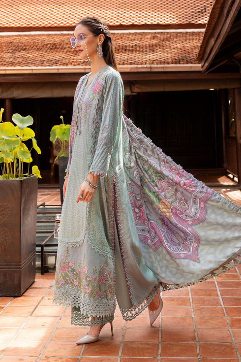 Maria B Embroidered Linen Suit MPT-2802-A