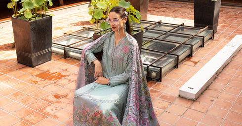 Maria B Embroidered Linen Suit MPT-2802-A