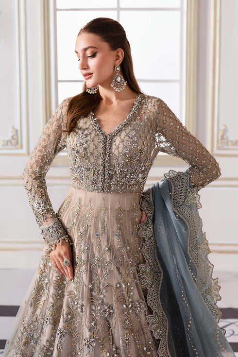 Maria B Embroidered Net Suit BD-3002