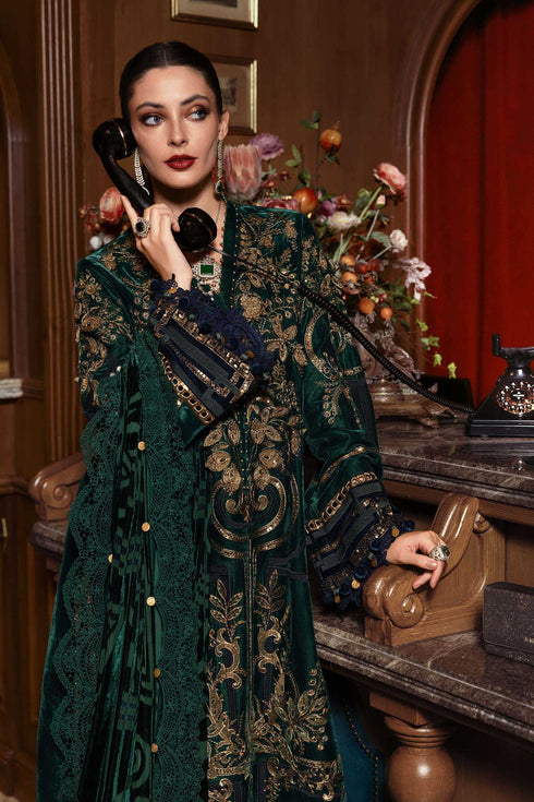 Maria B Embroidered Velvet Suit WL-1302