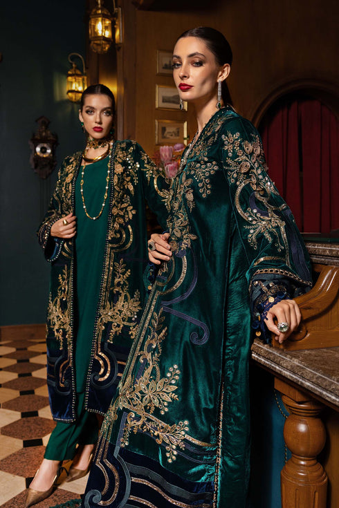 Maria B Embroidered Velvet Suit WL-1302