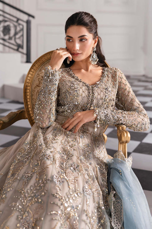 Maria B Embroidered Net Suit BD-3002