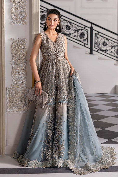 Maria B Embroidered Net Suit BD-3002