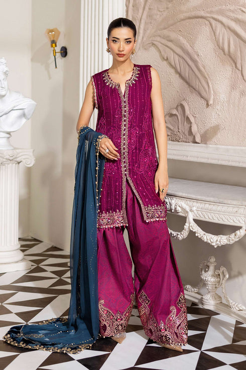 Maria B Luxyry Embroidered Chiffon Suit MPC-25-102