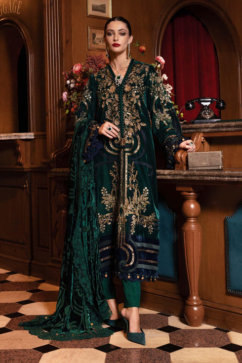 Maria B Embroidered Velvet Suit WL-1302