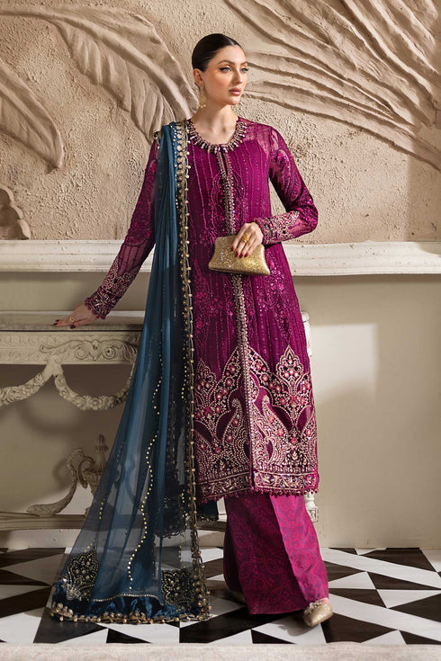 Maria B Luxyry Embroidered Chiffon Suit MPC-25-102