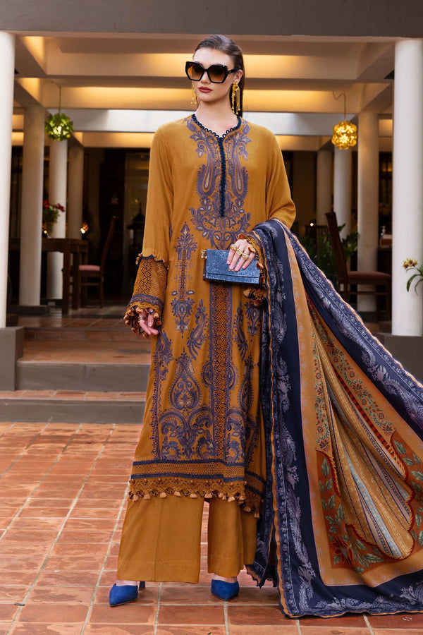Maria B Embroidered Linen Suit MPT-2803-A