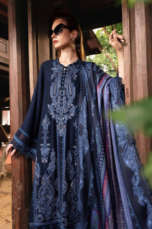 Maria B Embroidered Linen Suit MPT-2803-B