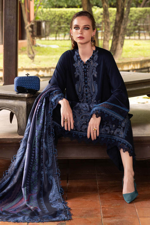 Maria B Embroidered Linen Suit MPT-2803-B