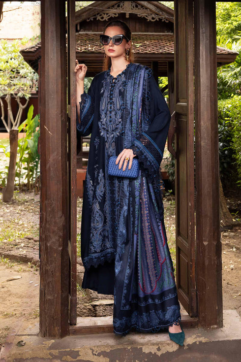 Maria B Embroidered Linen Suit MPT-2803-B