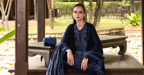 Maria B Embroidered Linen Suit MPT-2803-B