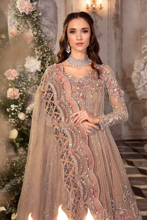 Maria B Embroidered Organza 3 Piece Suit Blue BD-2703