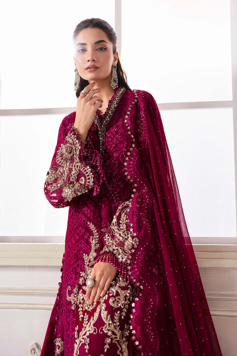 Maria B Embroidered Chiffon Suit BD-3003