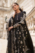 Maria B Embroidered Raw Silk Suit WF-09-03-Black