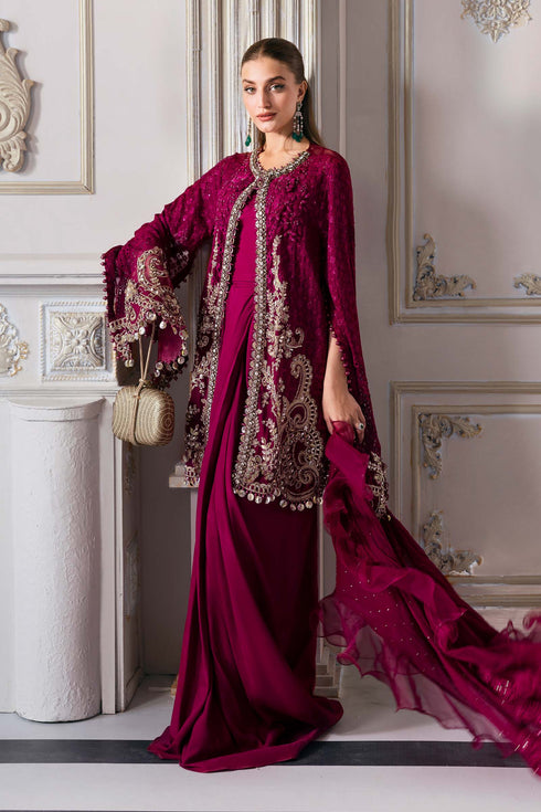Maria B Embroidered Chiffon Suit BD-3003