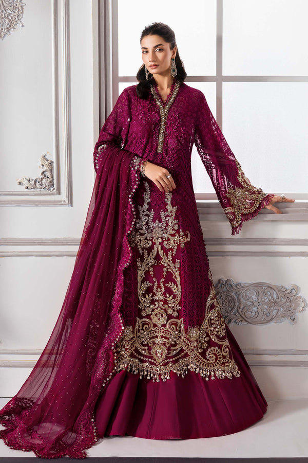 Maria B Embroidered Chiffon Suit BD-3003